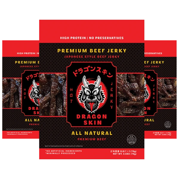 Hot Dragon Skin Jerky - 3 Pack