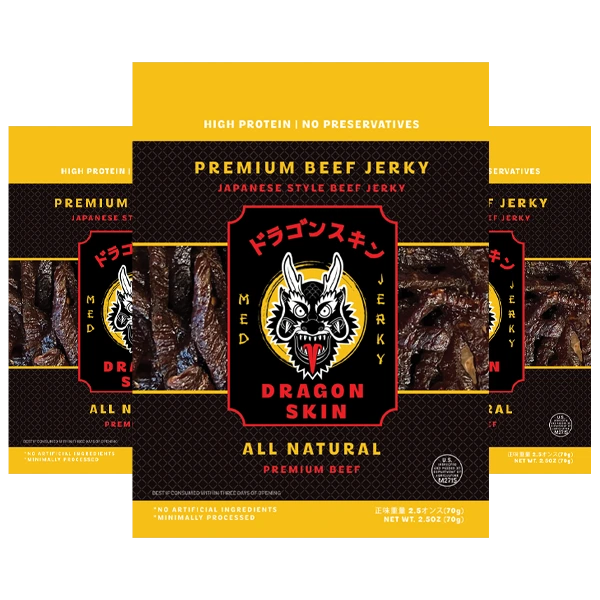 Medium Dragon Skin Jerky - 3 Pack