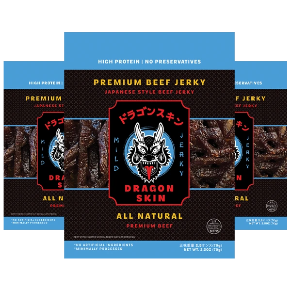 Mild Dragon Skin Jerky - 3 Pack